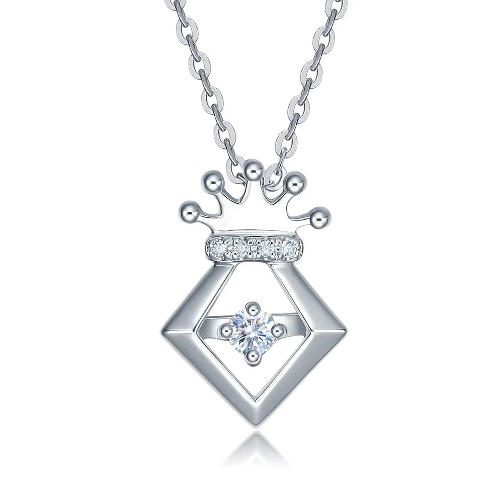 【周大生】18K金钻石吊坠永恒国度灵动简约小众时尚轻奢气质