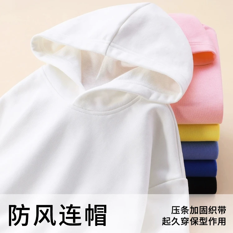 男女童童装秋冬款卫衣2023新款中大童套头带帽宽松休闲连帽卫衣