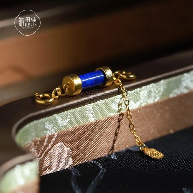 游思集【御柳多用扣】吊坠天然青金石多用扣百搭复古长款气质手工