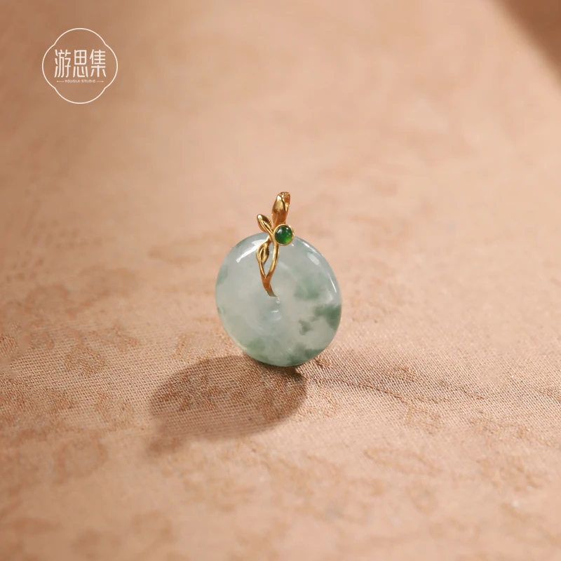 游思集【栀清吊坠】天然翡翠18k金时尚精美吊坠（多样性发货，发一个）