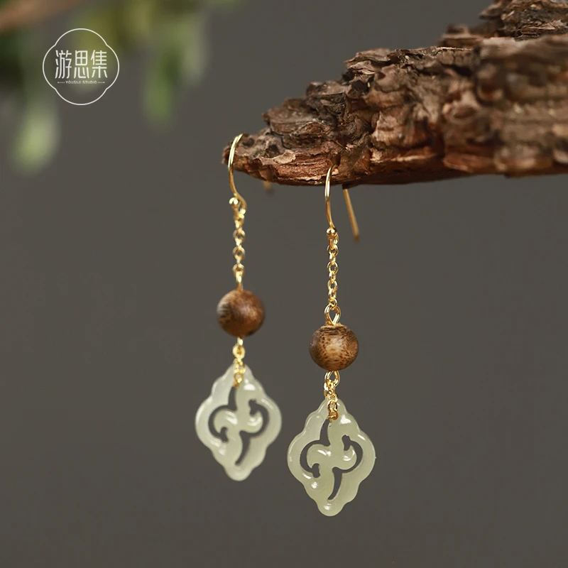 【望晴眉】天然和田玉文玩好物臻品老料国风高级感手工制作设计女