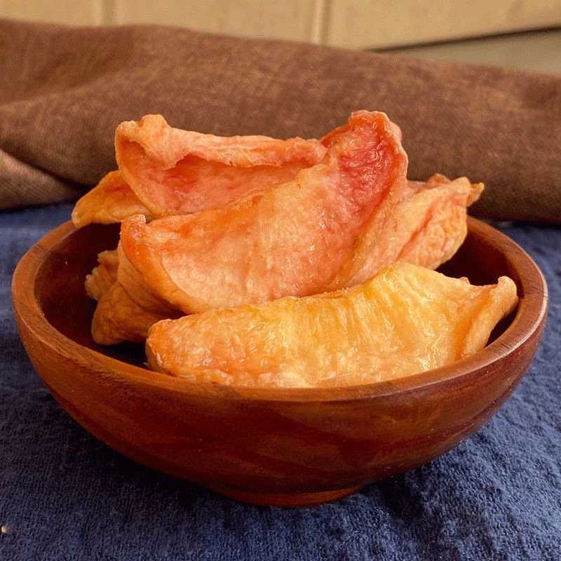 晋果忆营养原味烘干干零食毛桃肉新鲜果脯袋装苹果即食