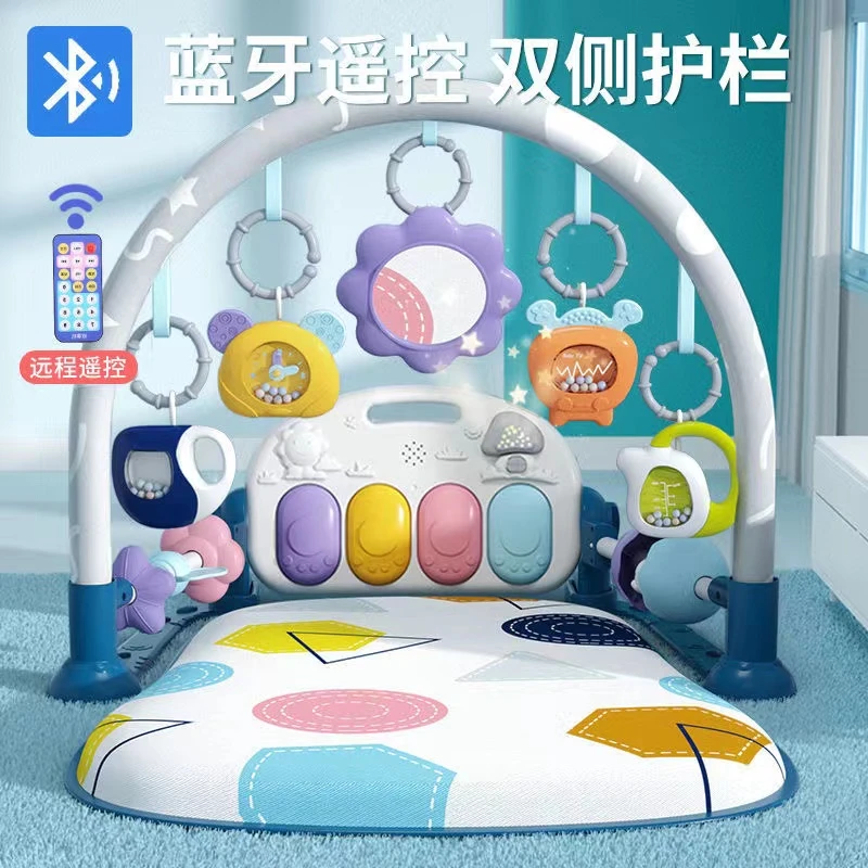 婴儿脚踏钢琴健身架新生幼儿宝宝0-18个月躺着玩音乐益智脚蹬玩具