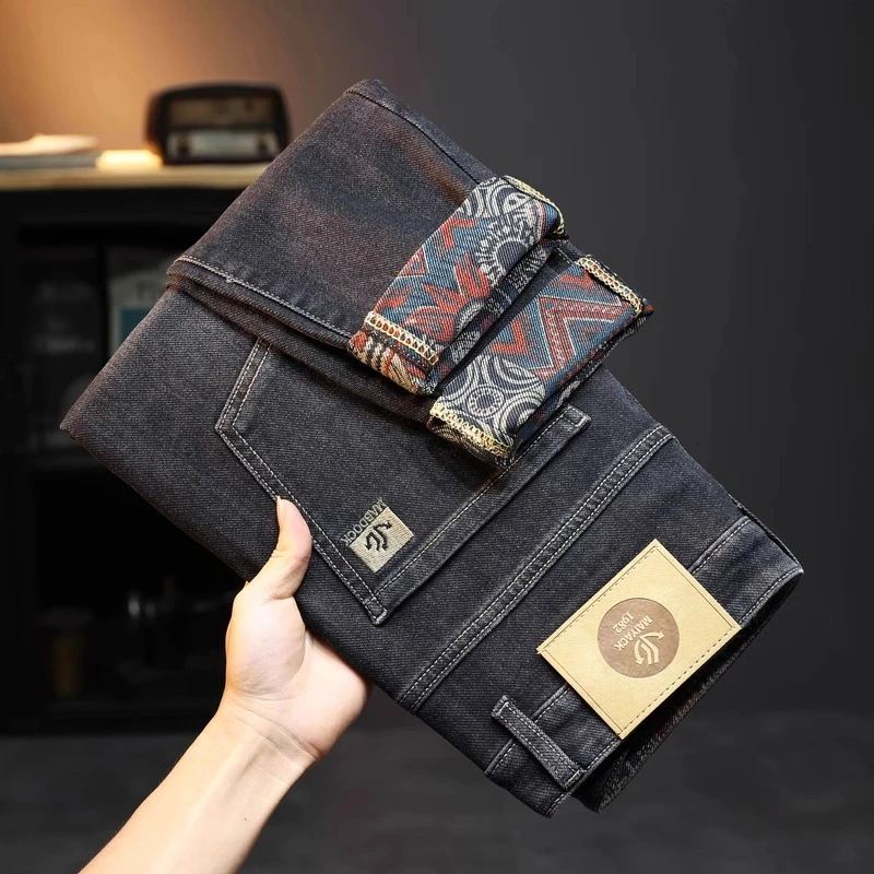 GS2025春季新款潮牌个性高端欧美大牌牛仔裤男士修身长裤子