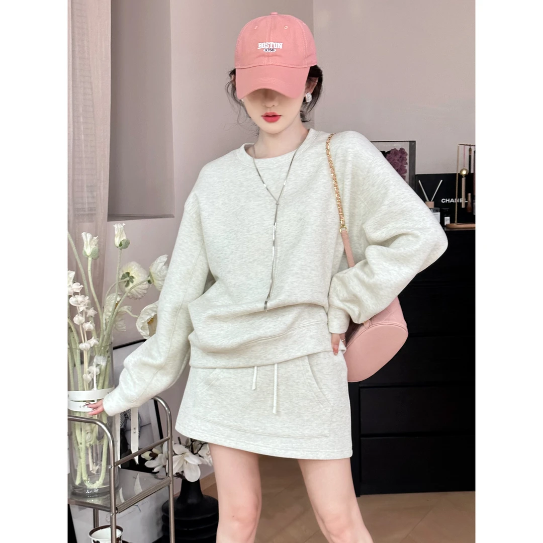 现SHAOE清仓专场【美式甜酷】2024运动套装休闲上衣加半裙两件套