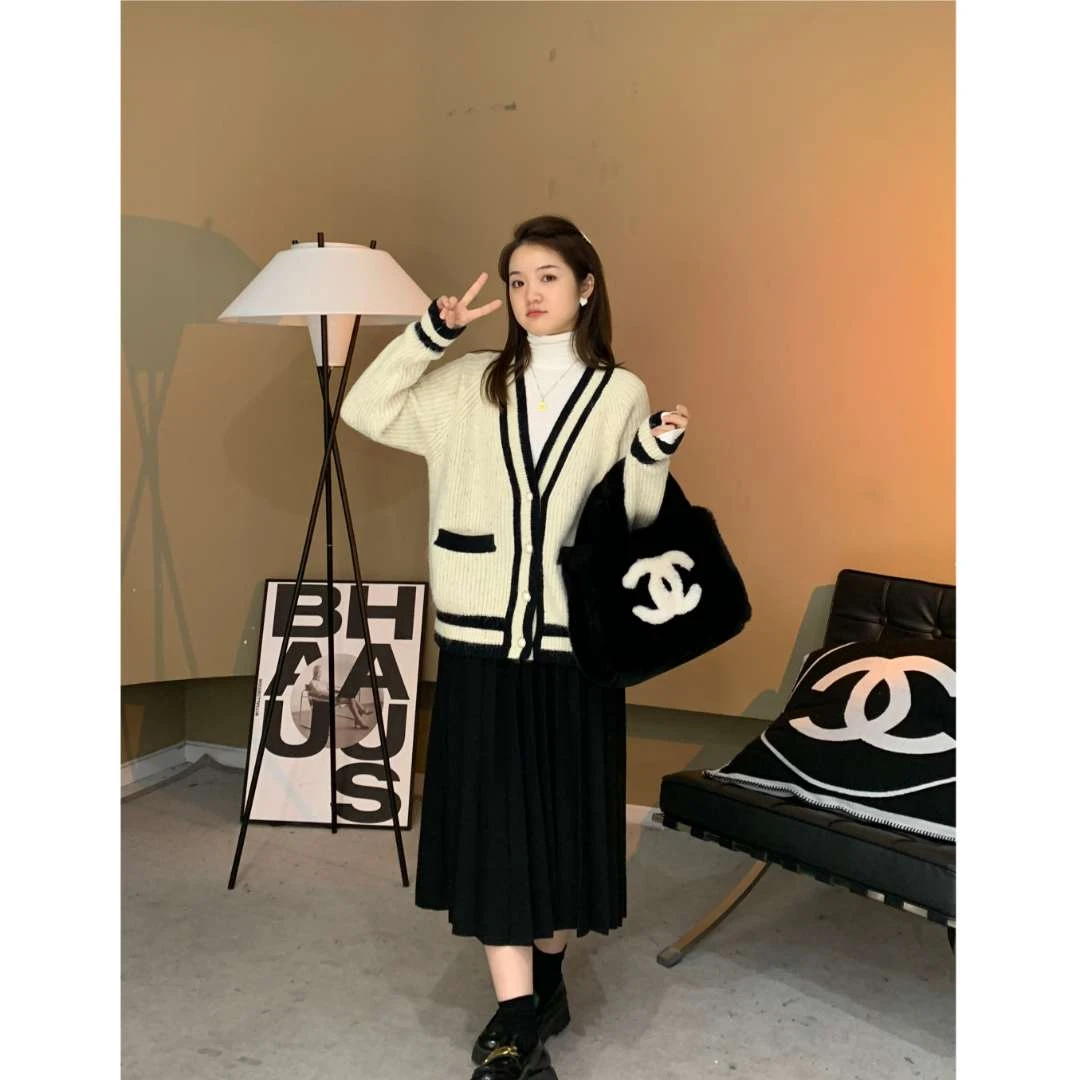 凯哥福利【落日橘子海】经典气质抗起球半裙J2022100407