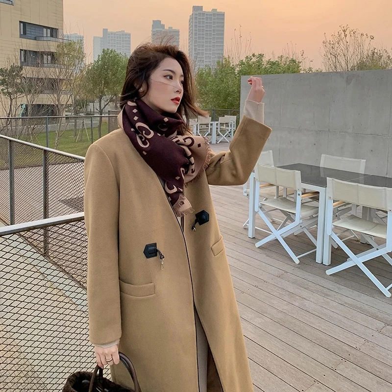 凯哥福利【月华如歌】大衣女秋冬新款中长款外套女21110903