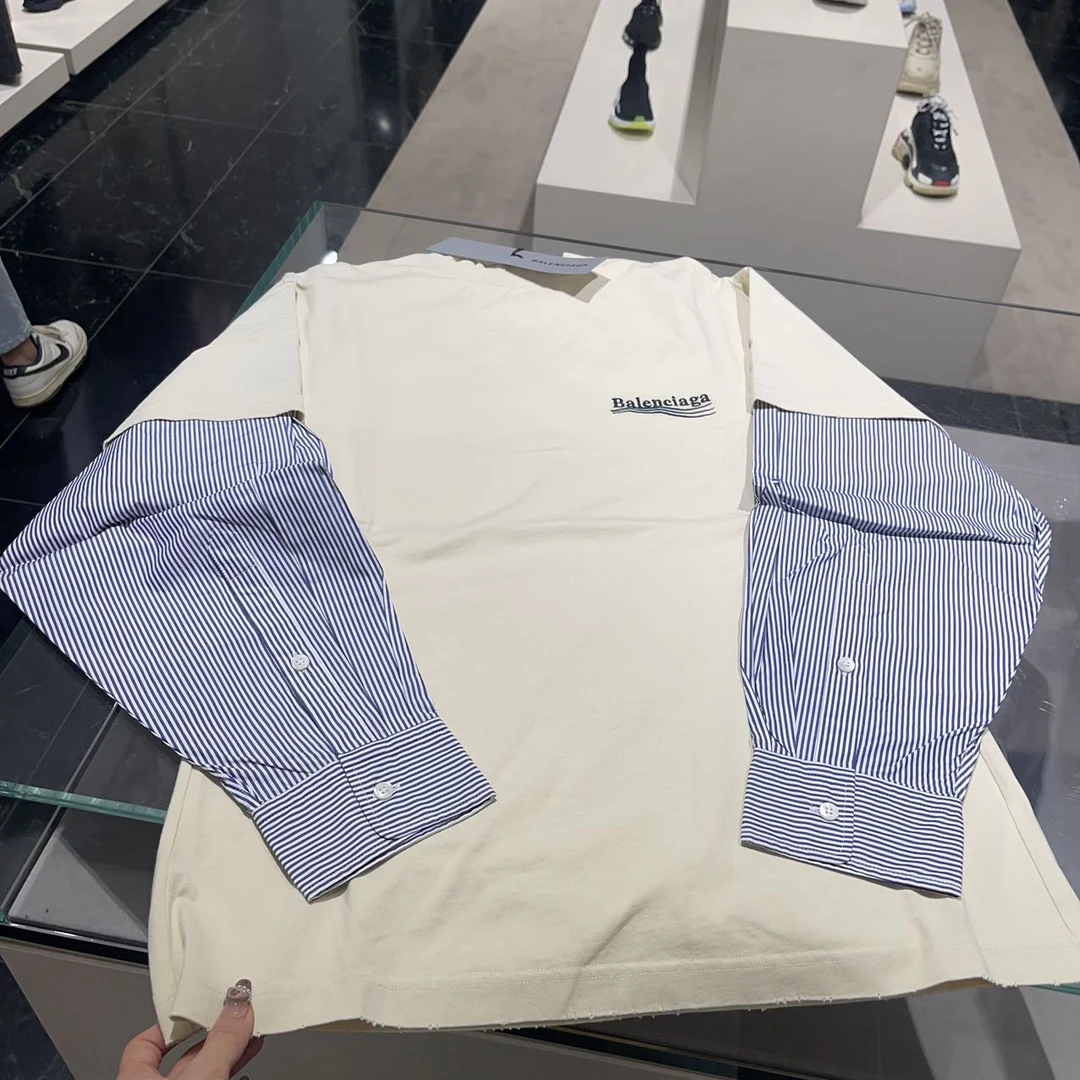 全新未使用 Balenciaga/巴黎世家 /七七/可乐刺绣假两件