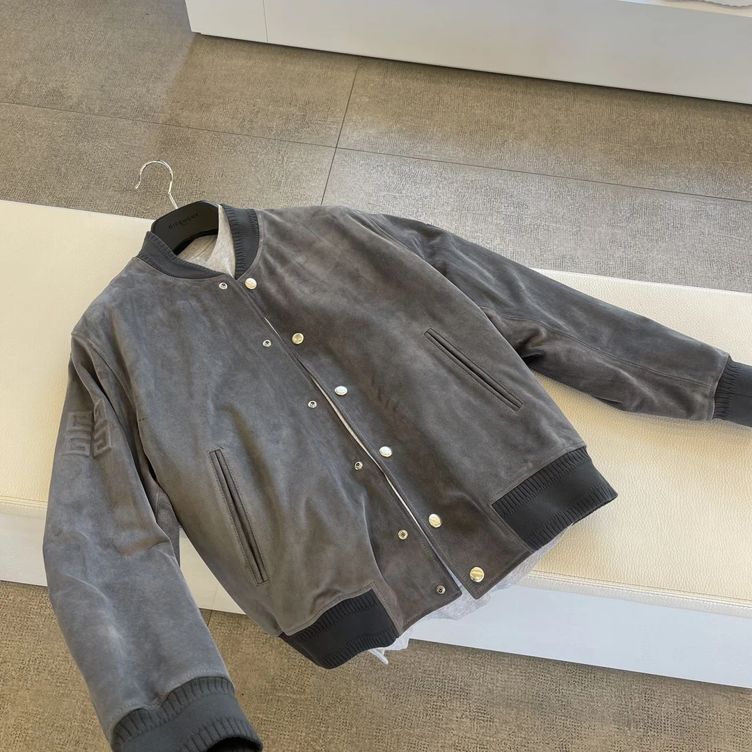 全新未使用 Givenchy/纪梵希 /七七/麂皮男士外套