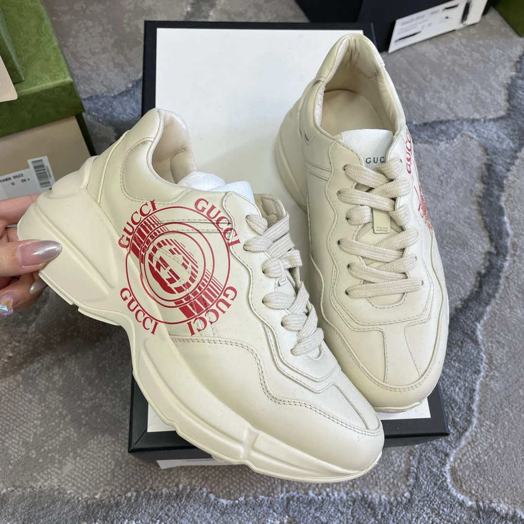 全新未使用 GUCCI/古驰 /XIAOYU/男女老爹鞋休闲百搭网红白色时尚