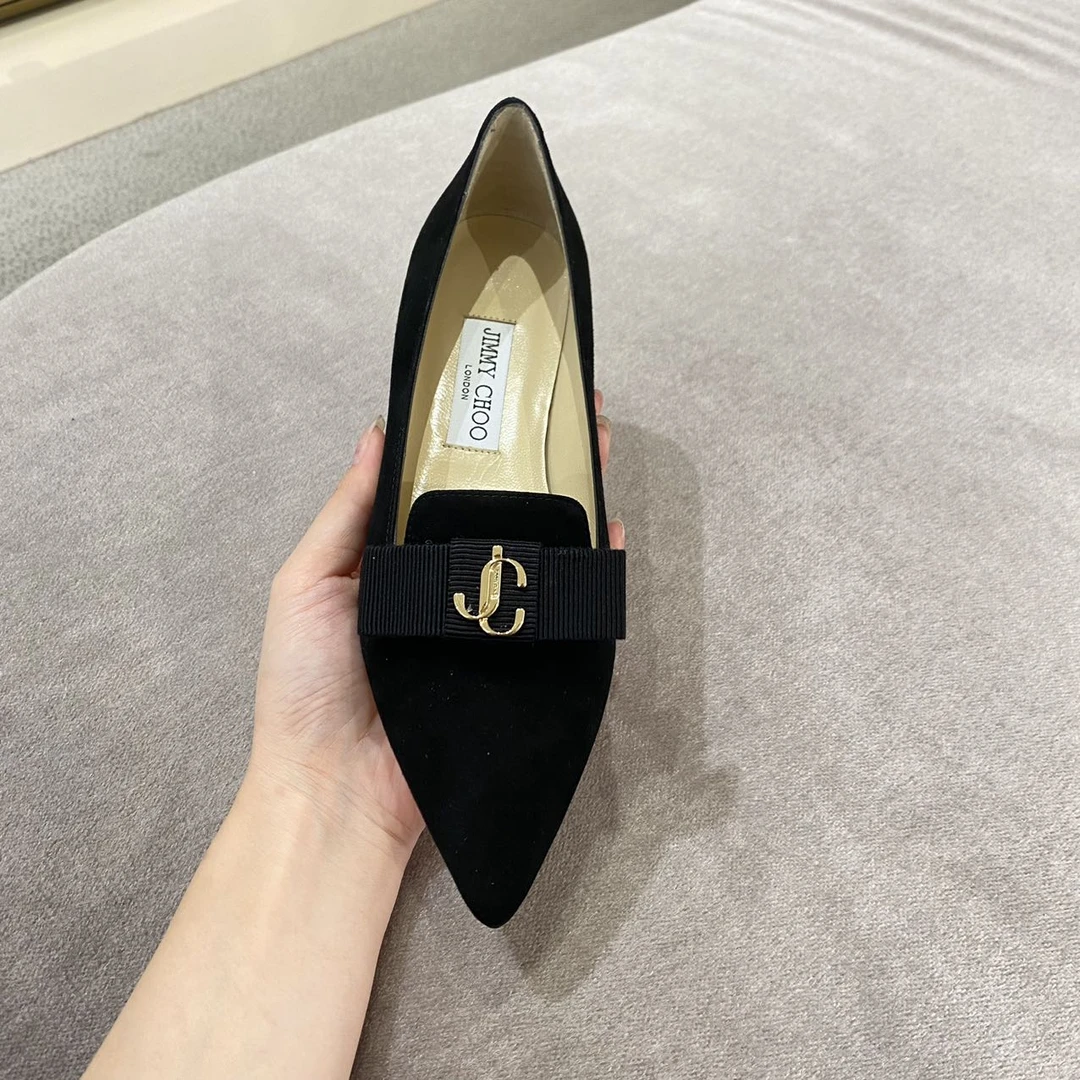全新未使用 JIMMY CHOO/吉米周 /周仰杰/XIAOYU/平底鞋/公价5500