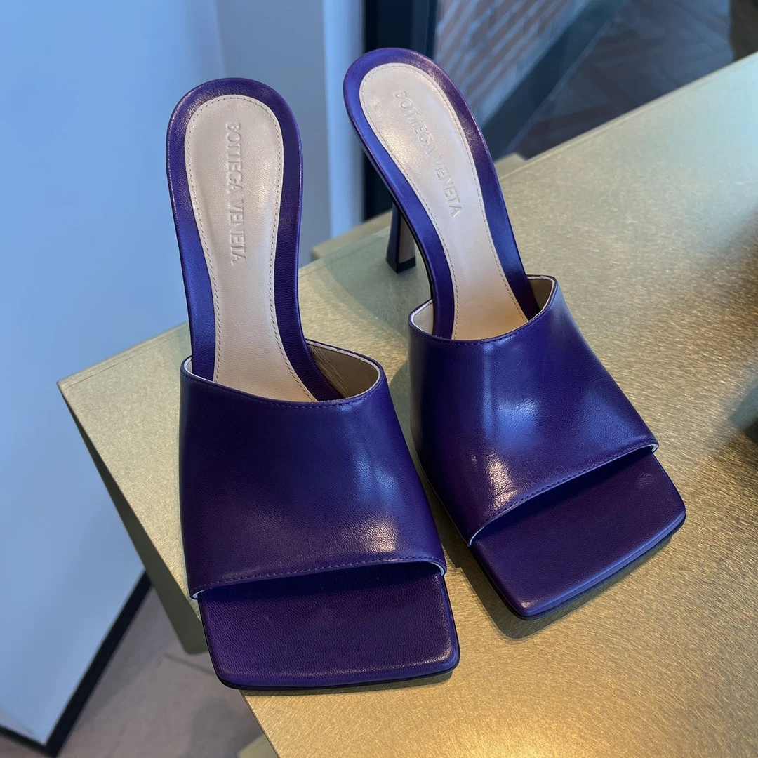 全新未使用 BOTTEGA VENETA/葆蝶家 /高跟拖鞋