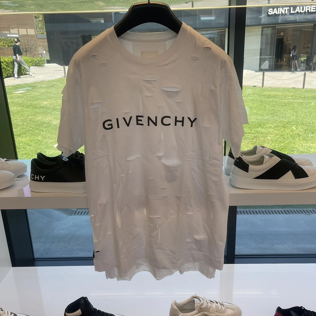 全新未使用 Givenchy/纪梵希 /七七/破洞双层短袖
