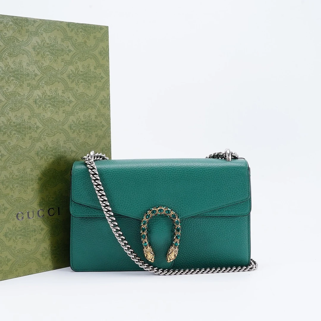 95新 GUCCI/古驰 酒神中号钻扣包/BG22004836