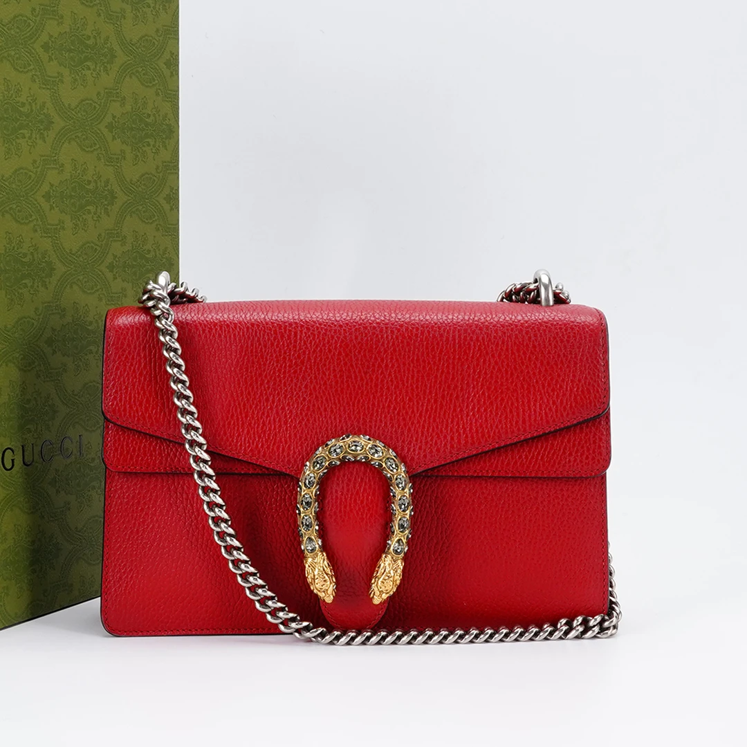 95新 GUCCI/古驰 酒神中号钻扣款包/BG22012133