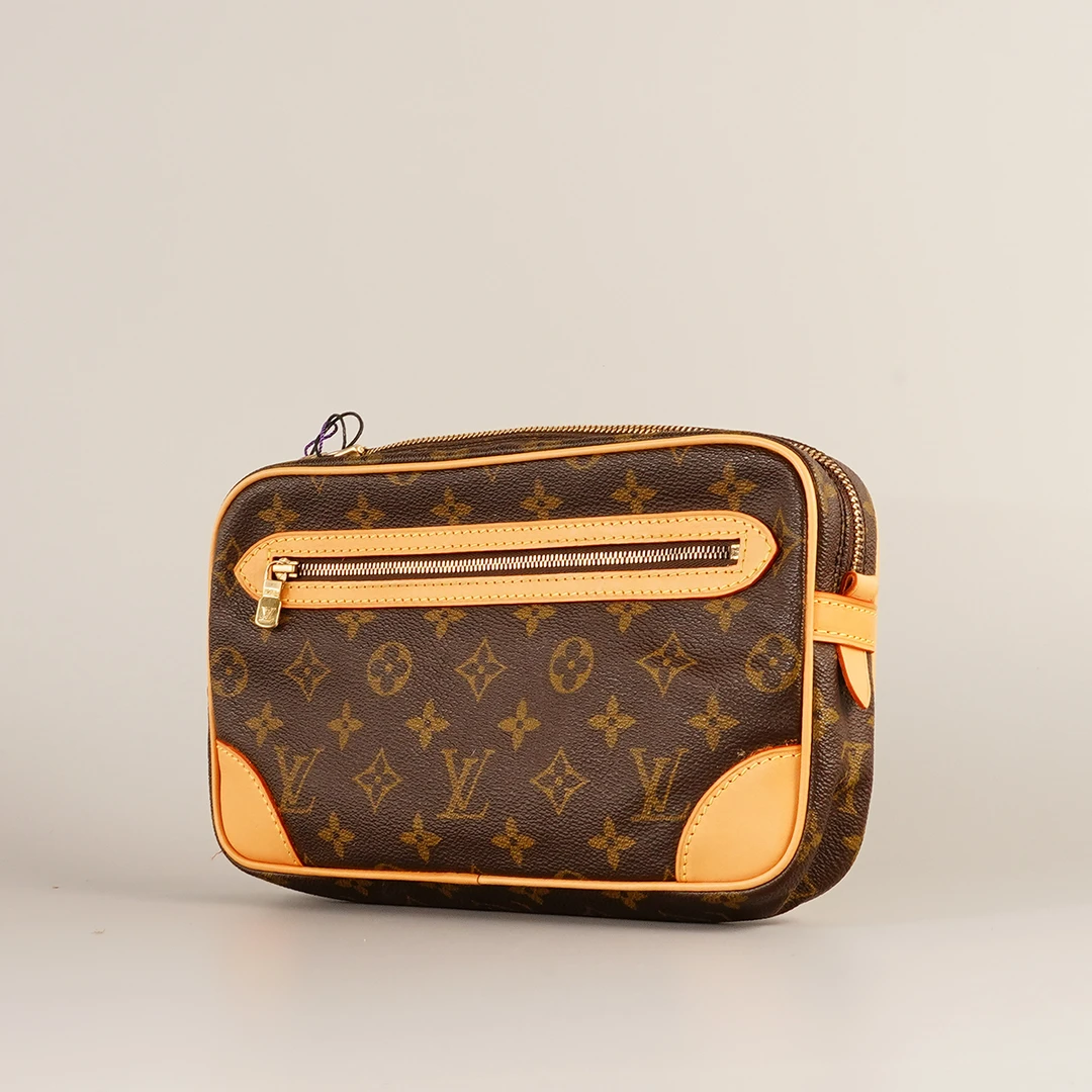 95新 LouisVuitton/路易威登 【桔夕静文】中古开口笑手拿包/换配皮