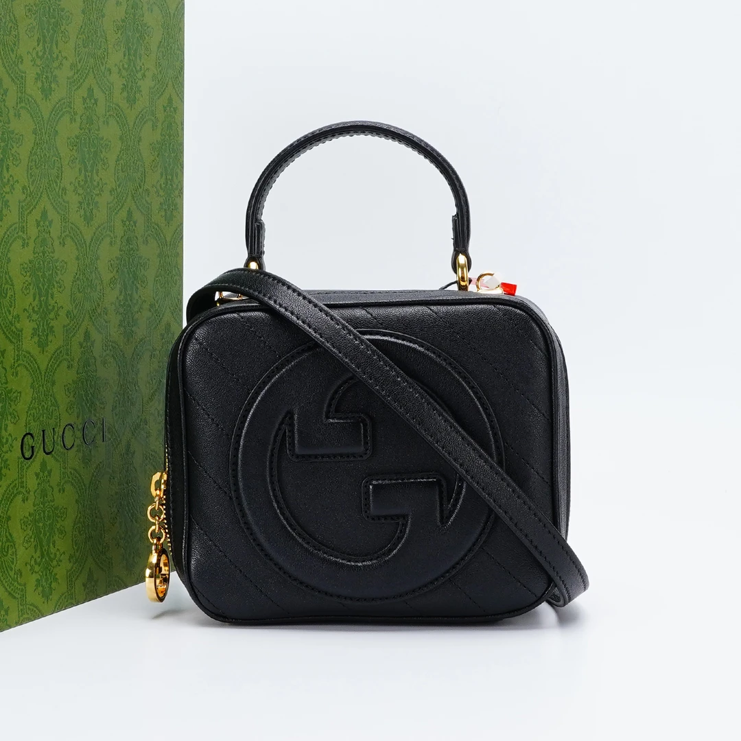 95新 GUCCI/古驰 【桔夕静文】双G手提相机包23新款/BG23007107