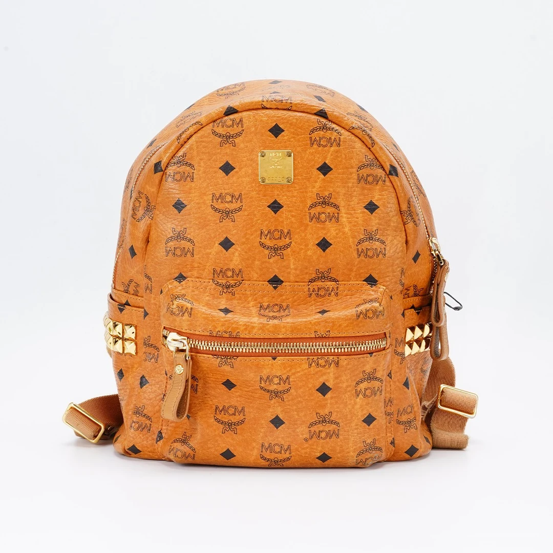 95新 MCM 双肩包小中号干邑色/BG22006084/桔夕奢侈品精选