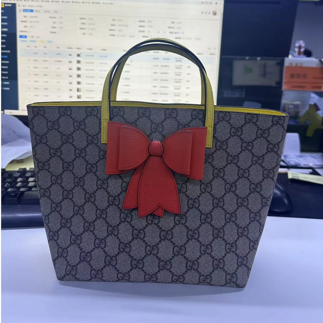 95新 GUCCI/古驰 儿童托特包立体蝴蝶结托特/BGH003690080