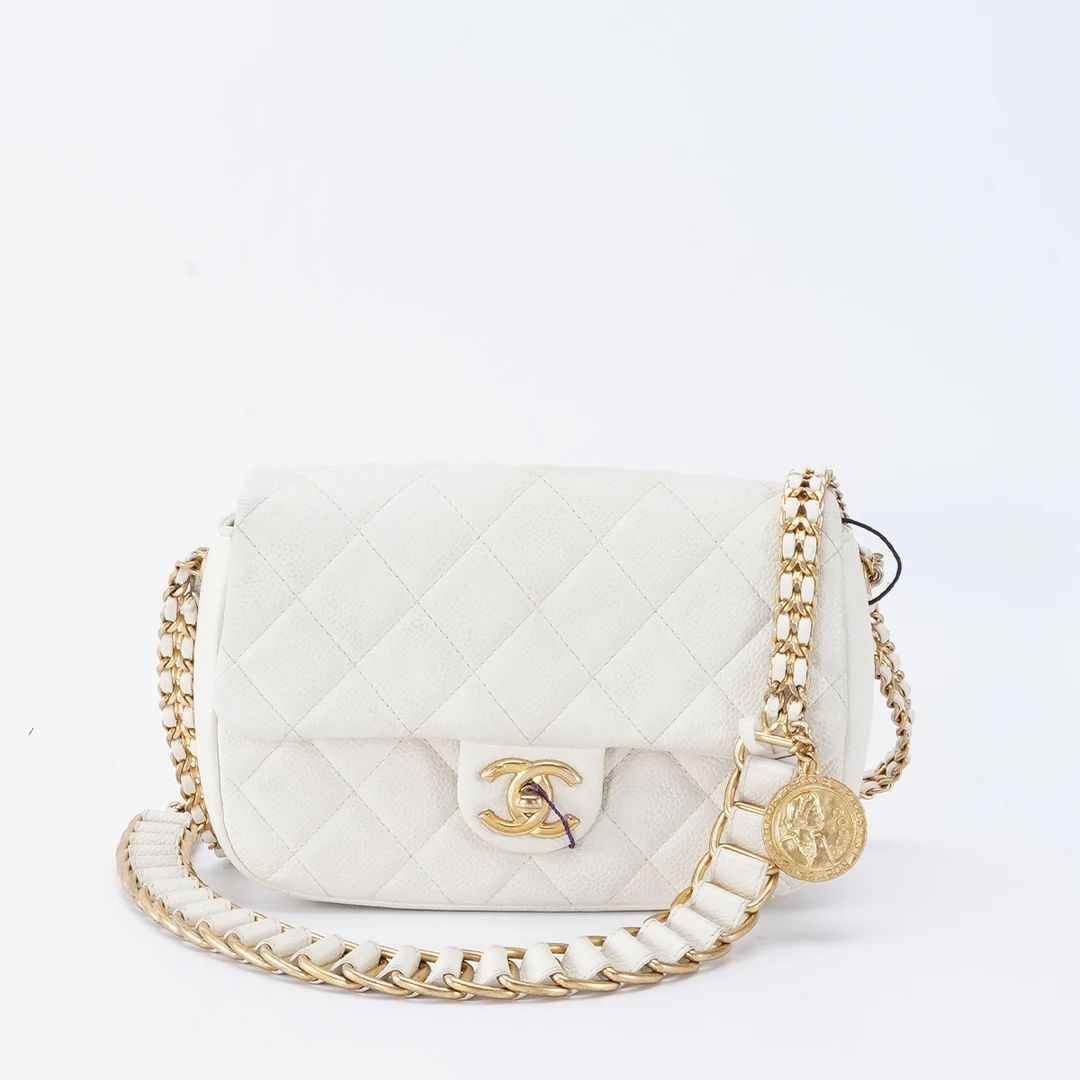 95新 Chanel/香奈儿 cf大mini金币款荔枝纹/BG22013411