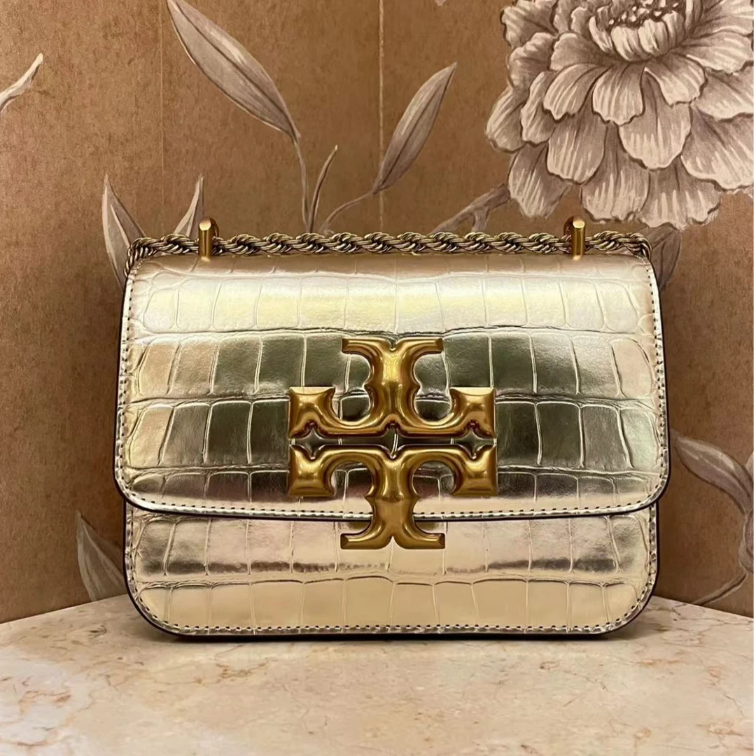 95新 TORY BURCH/汤丽柏琦 Eleanor 金砖小号鳄压纹包TS014469