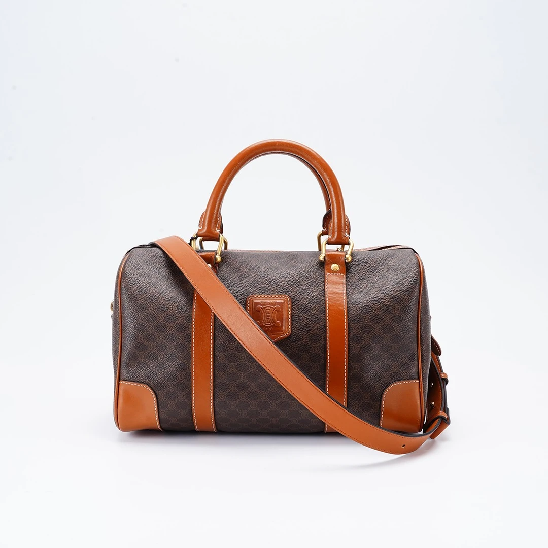 95新   Celine 中古波士顿小号包四角配皮