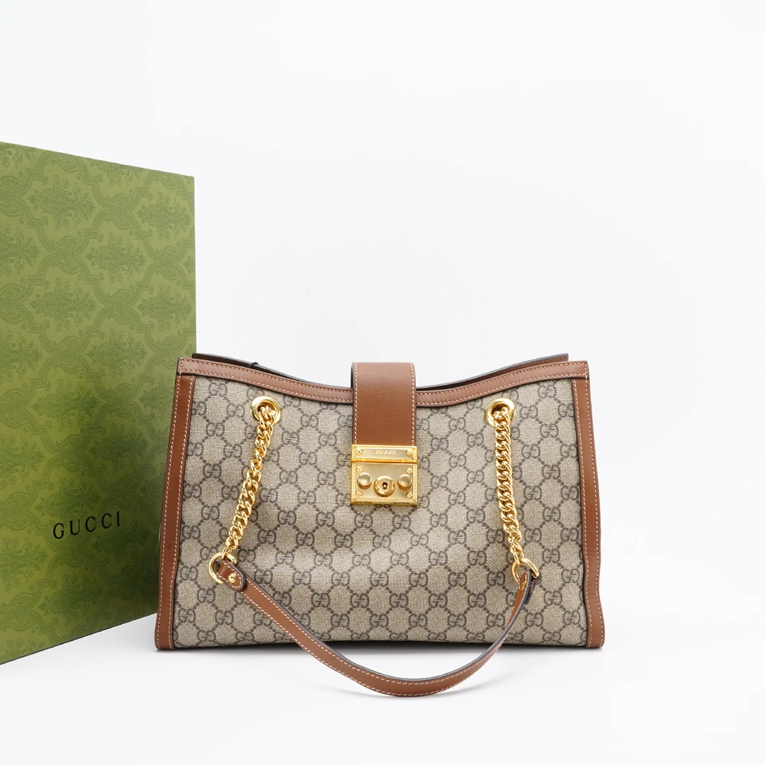 99新 GUCCI/古驰 padlock链条包中号/BG22011828/98新