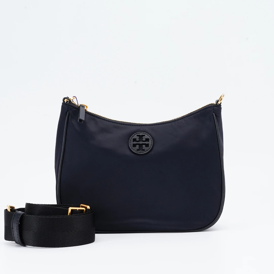 99新 TORY BURCH/汤丽柏琦 半月包帆布斜挎包/TS019908