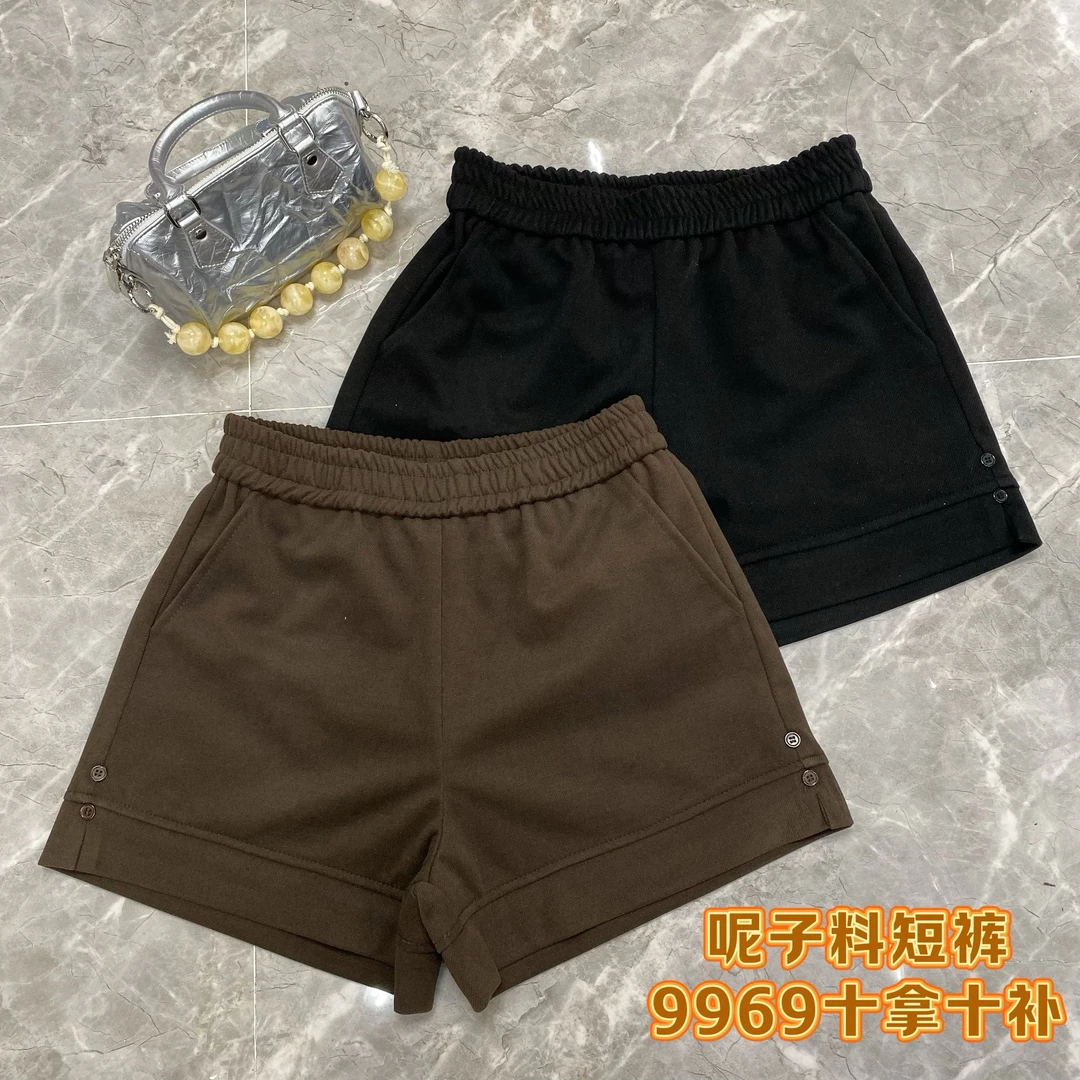 新款秋款松紧腰显瘦休闲短裤9969