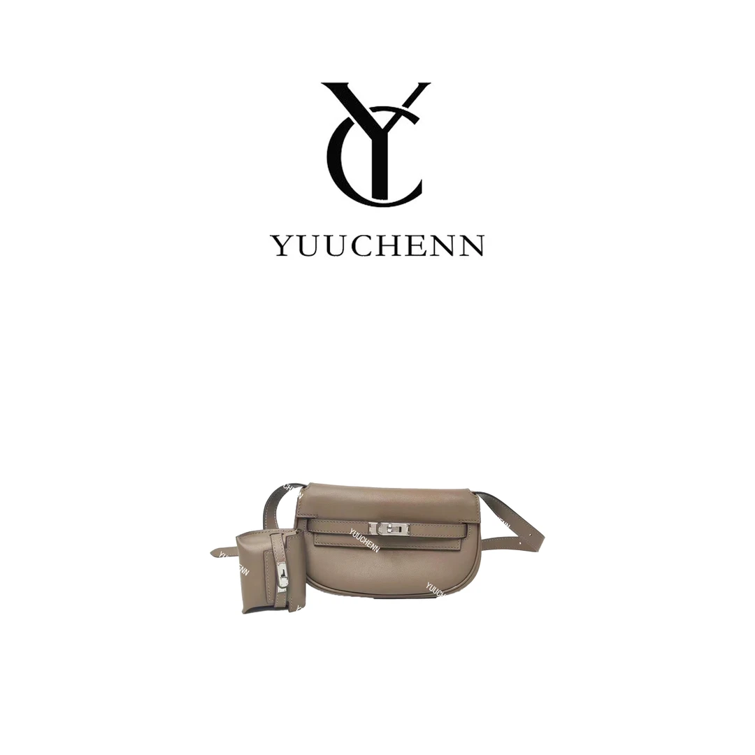 YUUCHENN“中古凯丽”20cm原创设计高定真皮包 HH1663