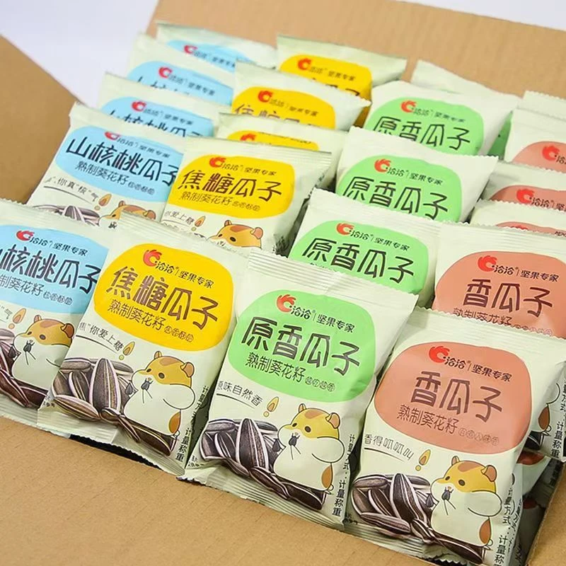洽洽香瓜子8包焦糖山核桃五香瓜子独立包装葵花籽炒货休闲零食DB