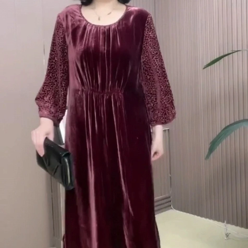 春季时尚网红洋气收腰显瘦气质长袖修身遮肚女装连衣裙