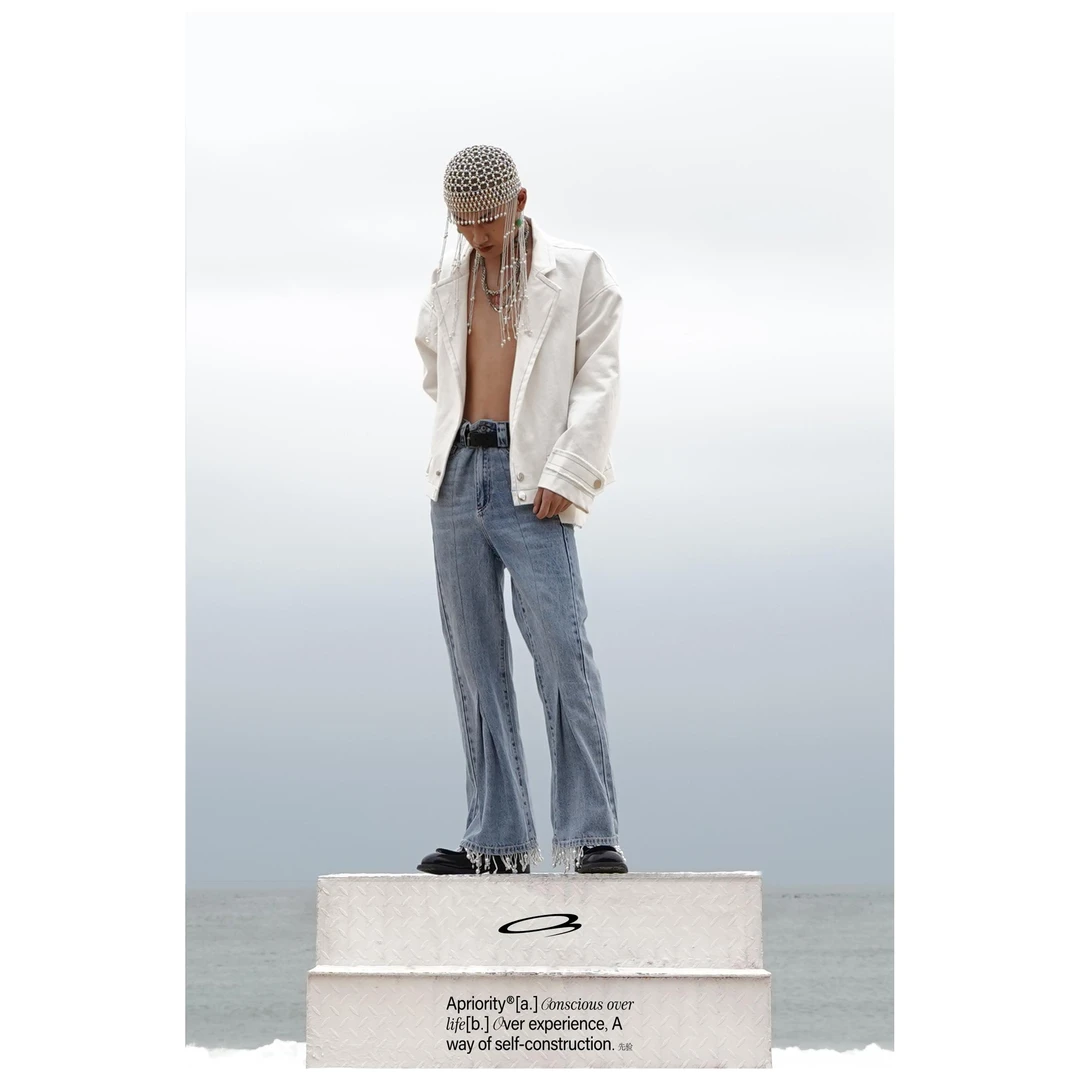 APRIORITY Detachable White Coat可拆卸白色长款帆布大衣
