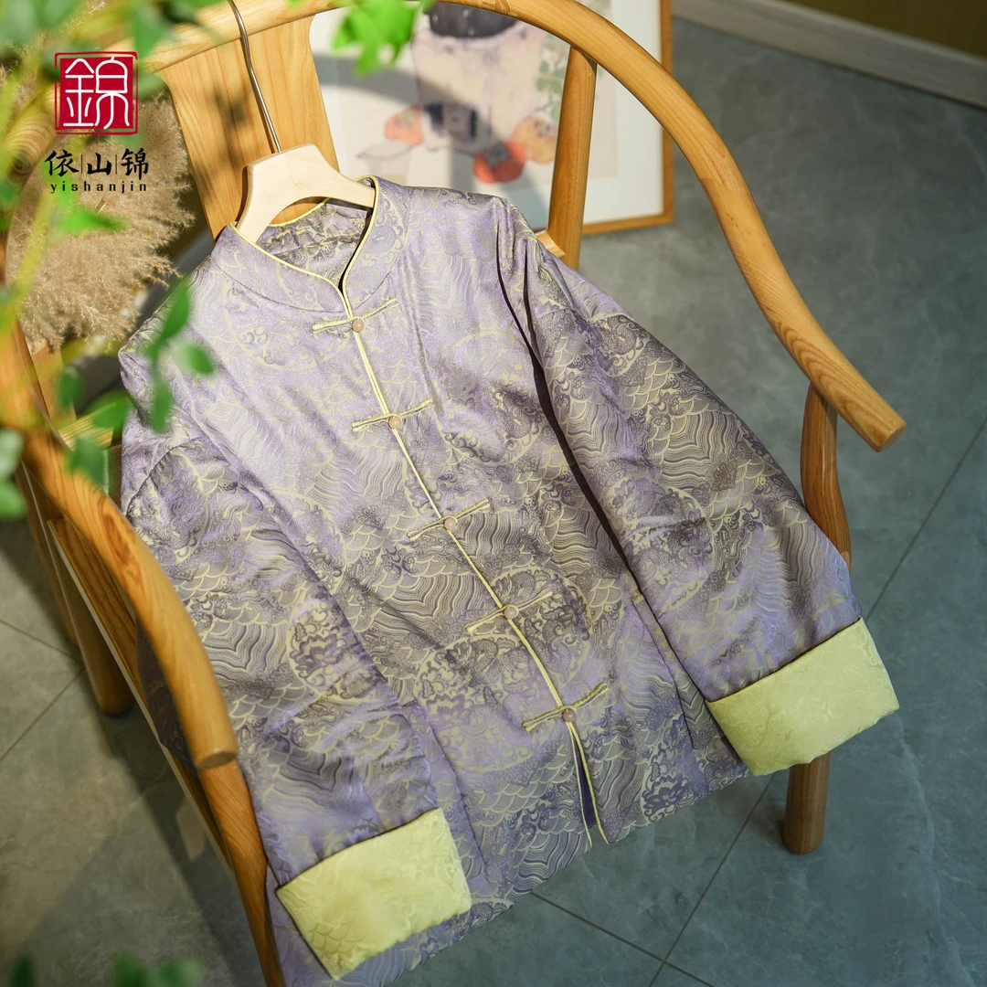 【11月9日】【紫瑜】新中式桑蚕丝国风加棉长袖立领外套·23W0056