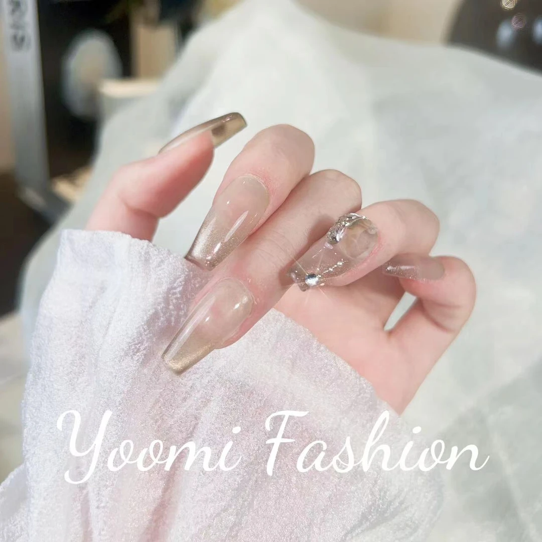 【挚爱】Yoomi悠靡时尚挚爱k9鸽子蛋纯手工高品质穿戴甲美甲贴
