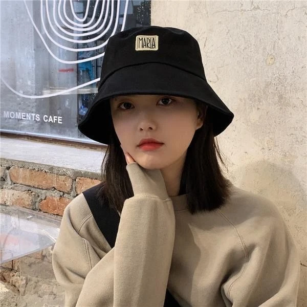 印仑帽子防晒遮阳帽女士潮流贴布ins百搭防晒遮脸显脸小渔夫帽遮
