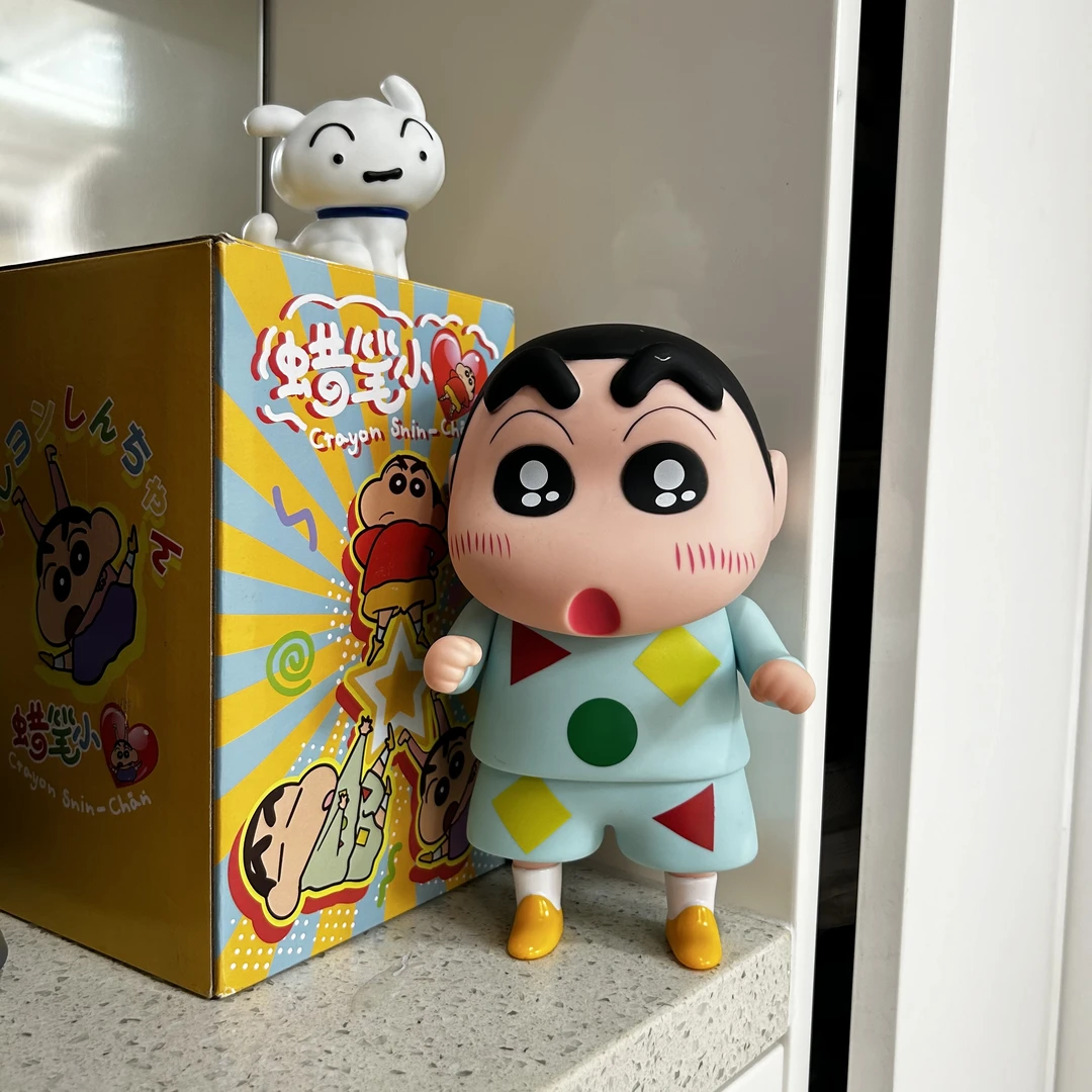 23CM蜡笔小新 中号绿色睡衣小新 带小白 带彩盒