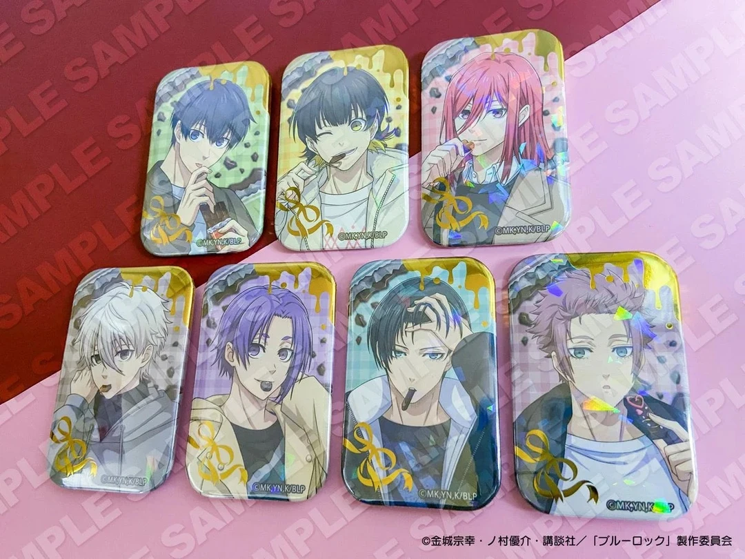 【日谷】蓝锁巧克力玻璃闪系列方吧唧盲盒（默认代拆）