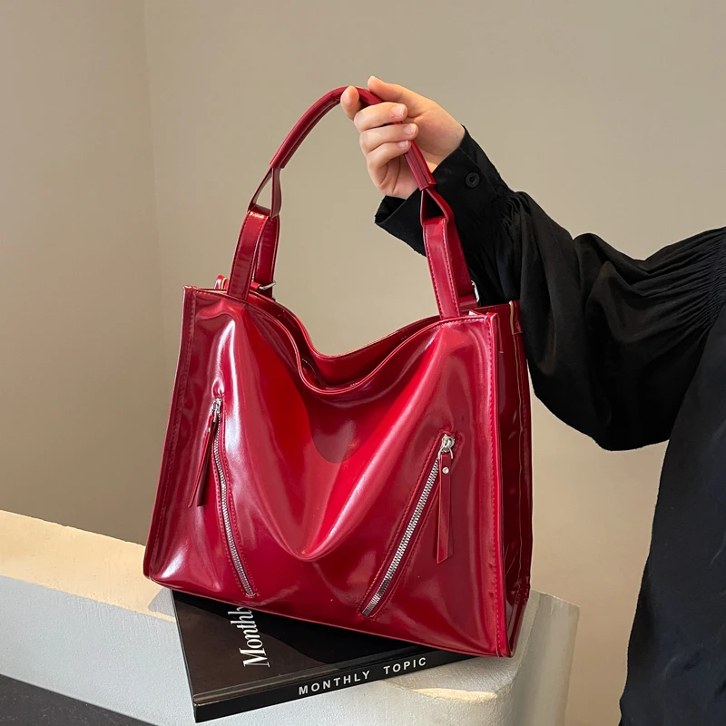 高级感大容量双肩托特大包上班通勤单肩斜挎包小众设计手提包包女