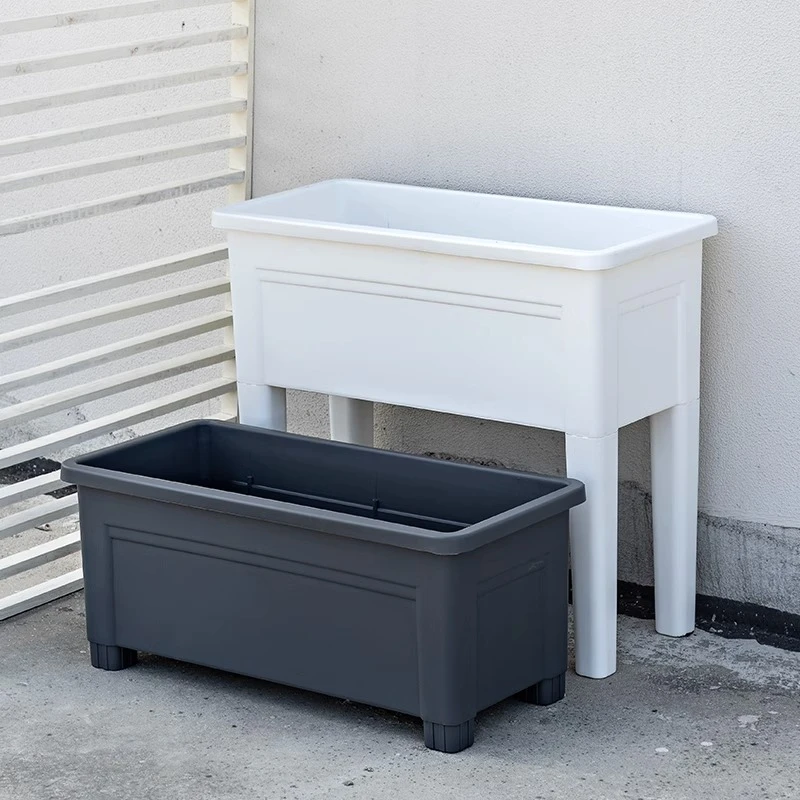 南叶加高盆栽种绿植盆种菜神器家庭阳台蔬菜长方形花盆塑料长条盆