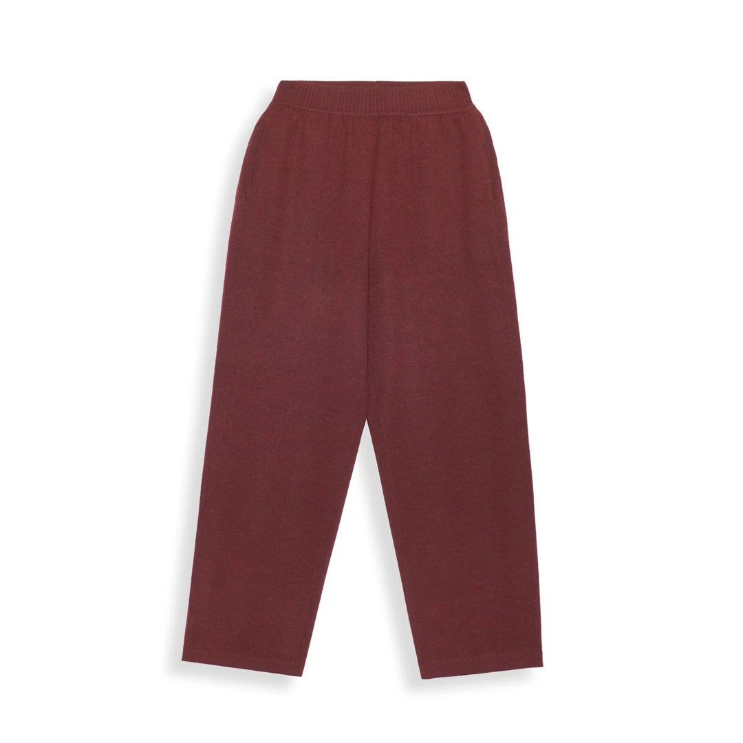 雅比那【云朵厚裤】 精纺山羊绒软糯轻奢舒适保暖长裤