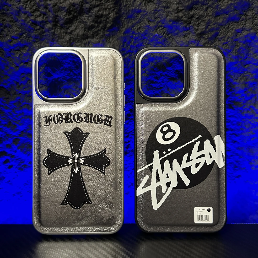 潮牌黑八网红爆款高级感适用iphone15/14/13苹果promax防摔手机壳