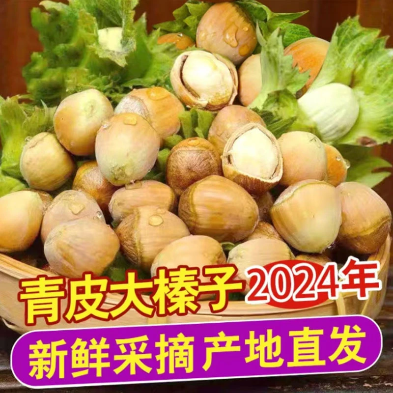 去皮榛子2024年新货生榛子野生绿皮水仁榛子包邮东北特产坚果原味