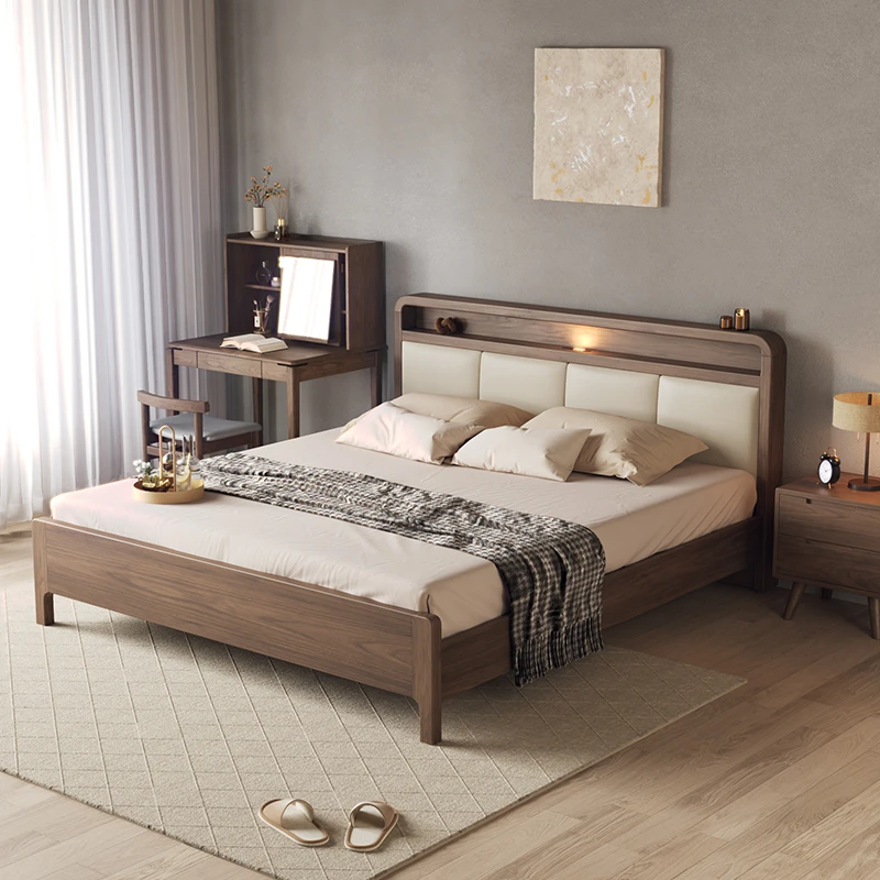 木屋记实木双人床现代简约北欧1.8米主卧大床高箱储物松弛感大床