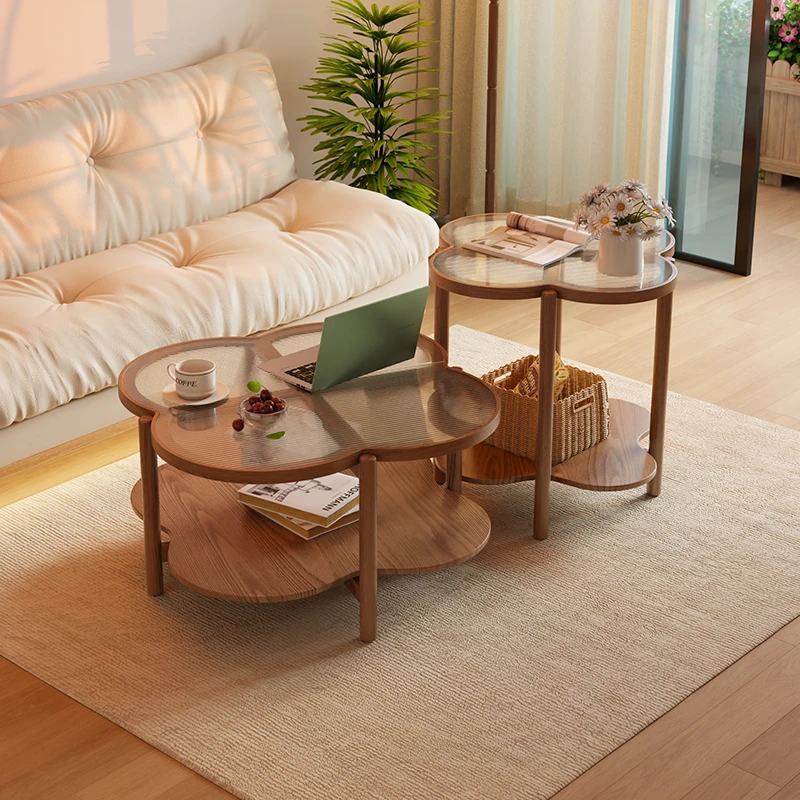 木屋记沙发边几小桌子客厅家用网红奶油风云朵小茶几简约现代床头