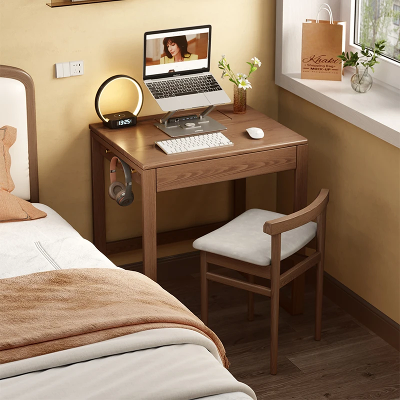 木屋记实木书桌家用卧室电脑桌办公桌小户型书房桌子现代简约学习