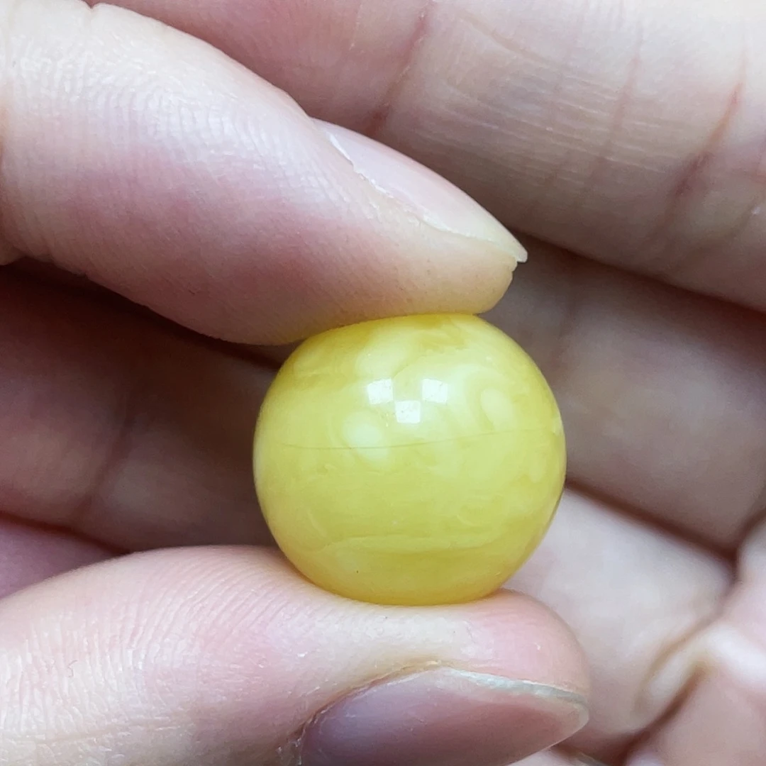 蜜蜡珠宝奇石未镶嵌15.3mm皮线