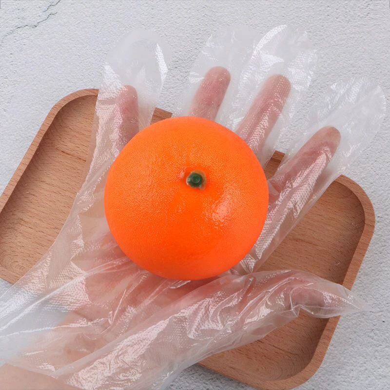 一次性手套加厚耐用独立小包装pe塑料薄膜食品级餐饮厨房染发透明