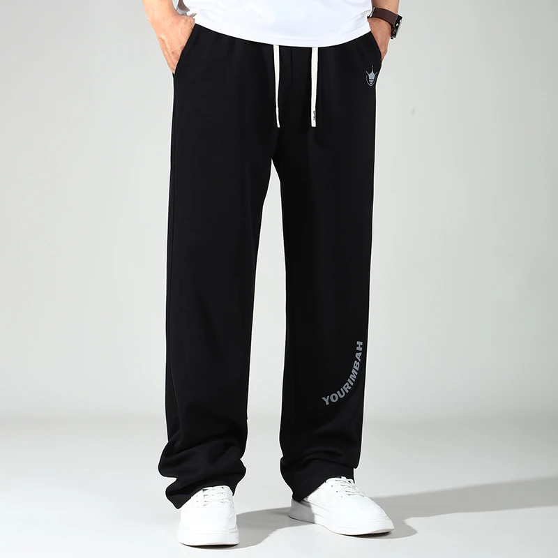 140到320斤可穿胖子卫裤男秋冬款加大码加厚加绒宽松休闲运动长裤