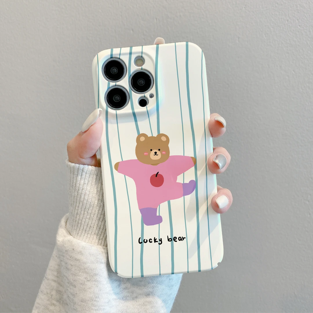 k70pro适用苹果15华为oppo小米vivo100菲林练舞小熊手机壳1加12